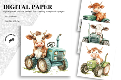 Highland Cow Background Cow Flower Vintage Wallpaper Product Image 1