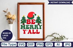 Be Merry Y’all SVG Cut File Product Image 1