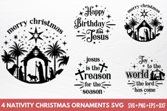 Nativity Christmas Ornaments SVG Product Image 1