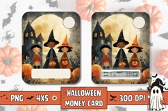 Cartoon Halloween Money Card, Kids Money Card Template Product Image 1
