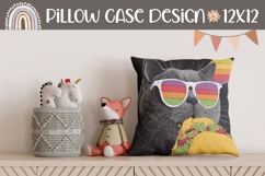 Funny Cat Pillow, Funny Pillow, Food Pillow Sublimation Product Image 1