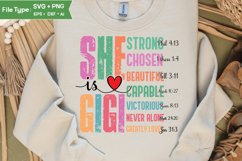 She Is Gigi SVG | Mother Day PNG | Happy Mother&#039;s Day SVG Product Image 2