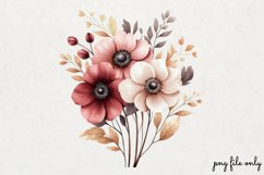 Wild flowers butterflies and dragonfly Clipart PNG Product Image 1