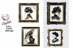 Gothic, Pictures, Ephemera, PNG, Clipart, Watercolor Product Image 1
