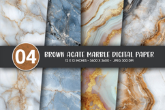 Brown Agate Marble Digital Paper Product Image 1