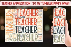 Teacher Appreciation 20 oz Tumbler with Puffy Wrap Product Image 1