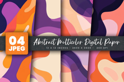 Abstract Multicolor Digital Paper Product Image 1