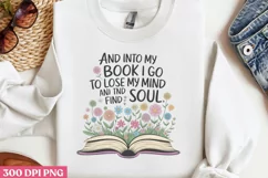 And into my book i go to lose my mind ani ind find soul PNG Product Image 2