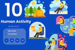 Human Activity Illustration Pack Product Image 1