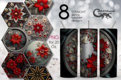 Embroidery | 8 round skinny tumbler Sublimation designs Product Image 1