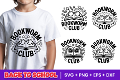 Bookworm Club Reading Lover SVG PNG Product Image 1