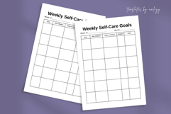 Weekly Self-Care Goals Planner Template Editable Canva Product Image 2