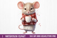 Christmas Animals Coffee Sublimation Clipart, Christmas PNG Product Image 1