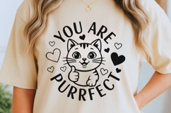 You Are Purrfect Svg, Funny Cat Pun Svg, Positive Quote Svg. Product Image 2