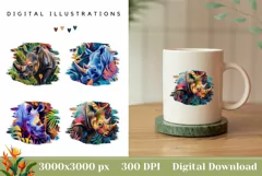 Animals Clipart, Rhinoceros Illustration, Rhinoceros PNG Product Image 1