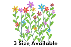 Colorful Garden Flower Embroidery Design Product Image 1