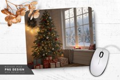Cozy Christmas Morning with Tree and Gifts Mouse Pad PNG Product Image 1