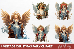Vintage Christmas Cinema Clipart PNG Product Image 1