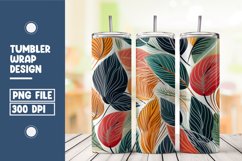 Abstract Shapes And Leaves Tumbler Wrap Sublimation Product Image 1