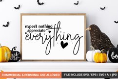 Expect Nothing Appreciate Everything svg design Product Image 1