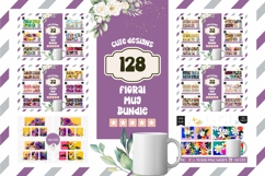 Cartoon Flowers Mug Designs, Floral Mug Bundle Product Image 1