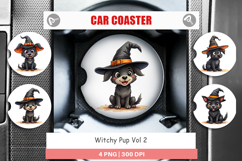 Car Coaster Witchy Pup Product Image 1