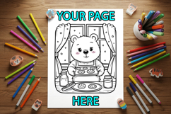 8.5 x 11 coloring page mockup Product Image 2