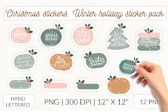 Christmas stickers. Christmas tags sticker pack Product Image 1