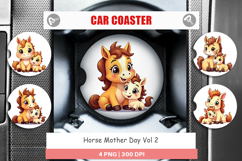 Car Coaster Horse Mother&#039;s Day Product Image 1