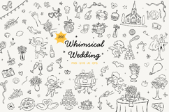 Hand Drawn Whimsical Wedding Clipart Product Image 1