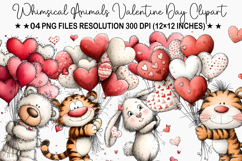 Animals Valentine Day Clipart Product Image 1