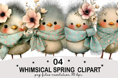 Whimsical Spring Clipart png Whimsical Spring Watercolor png Product Image 1