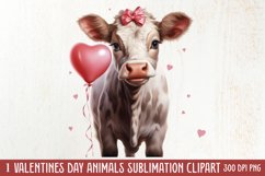 Valentines Day Animals Clipart, Valentines Couple Product Image 1