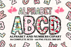 Mother's Day Alphabet clipart, mother’s day letters doodle Product Image 1