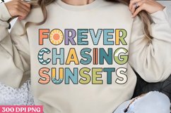 Forever Chasing Sunsets PNG, Vintage Summer Sublimation PNG Product Image 2