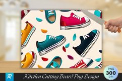 Colorful Shoes Cutting Board Sublimation Design Product Image 1