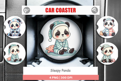Car Coaster Sleepy Panda Product Image 1