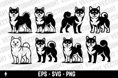 Illustration of a husky dog isolated on white background. Product Image 1