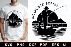 Dad and Son Fishing SVG | Fathers Day SVG | Dad SVG Product Image 1