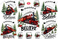 Believe North Pole Train PNG, Christmas PNG, Believe PNG Product Image 1