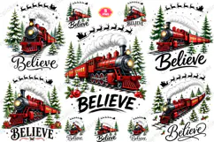 Believe North Pole Train PNG, Christmas PNG, Believe PNG Product Image 1