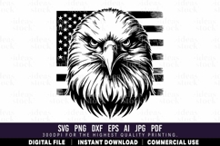 Eagle with USA Flag. Patriotic. Independence Day. 4th July. Product Image 1