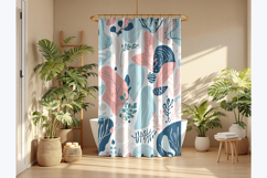Bohemian warm shower curtain mockup Product Image 2
