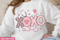 XOXO PNG, Valentine Nurse Sublimation PNG Product Image 2