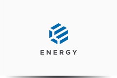 Hexagon Letter E vector logo design template Product Image 1