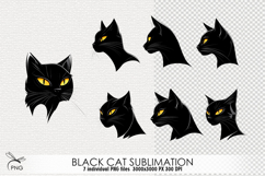 Black cat sublimation - 7 Variations Product Image 1