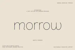 Morrow Minimal Monoline Sans Serif Font Product Image 1
