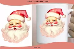 Funny Santa Claus Face PNG for Holiday Product Image 1