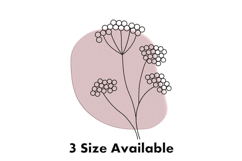 Minimal Botanical Line Art Embroidery Design Product Image 1