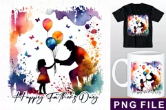 Happy Fathers Day PNG Sublimation, Mug and T shirt Designs Product Image 1